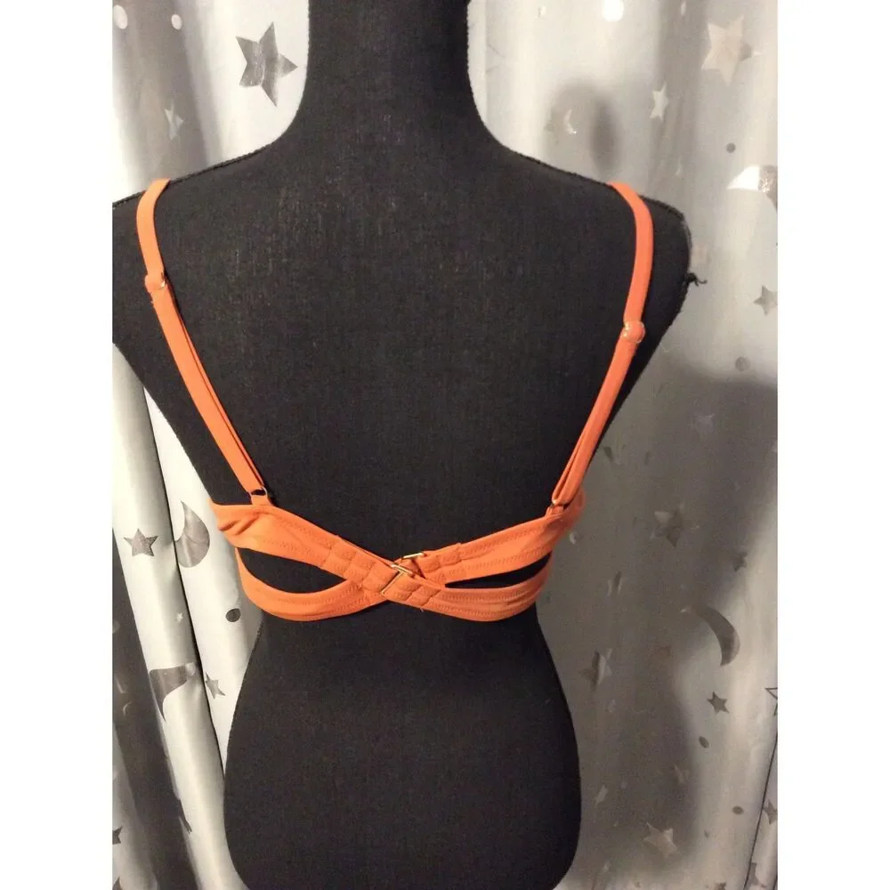 Victoria's Secret Double Back strap Metal V front XL VNC Light padding